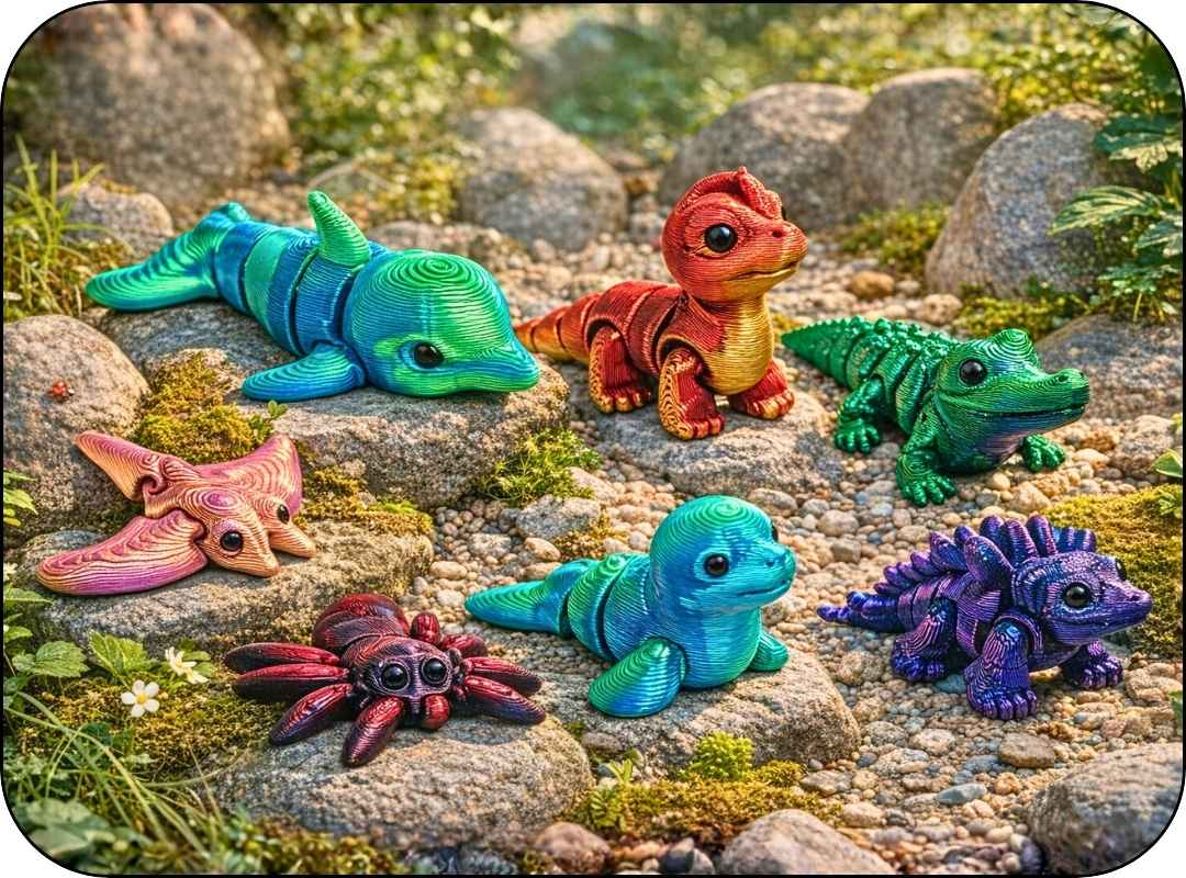 Barevné miniaturky zvířáte